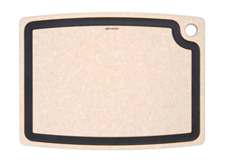 Epicurean Natural Brown Cutting Board with Slate Gray Core Juice Groove 18 x 13 